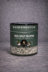 Premium Greek Basil & Garlic Sea Salt 200 g | EVOO Foods