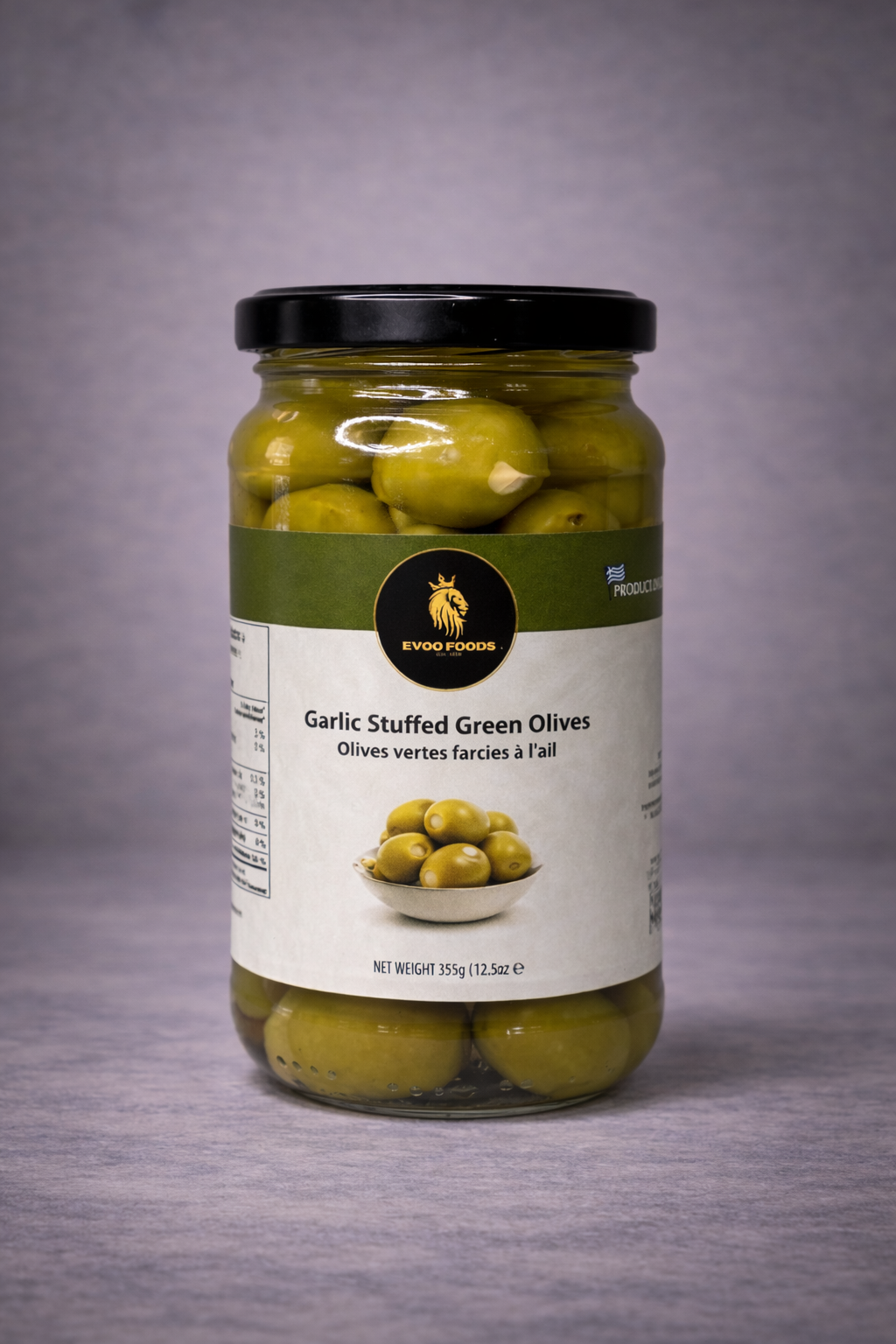 Premium Garlic Stuffed Green Olives – Product of Greece | EVOO Foods