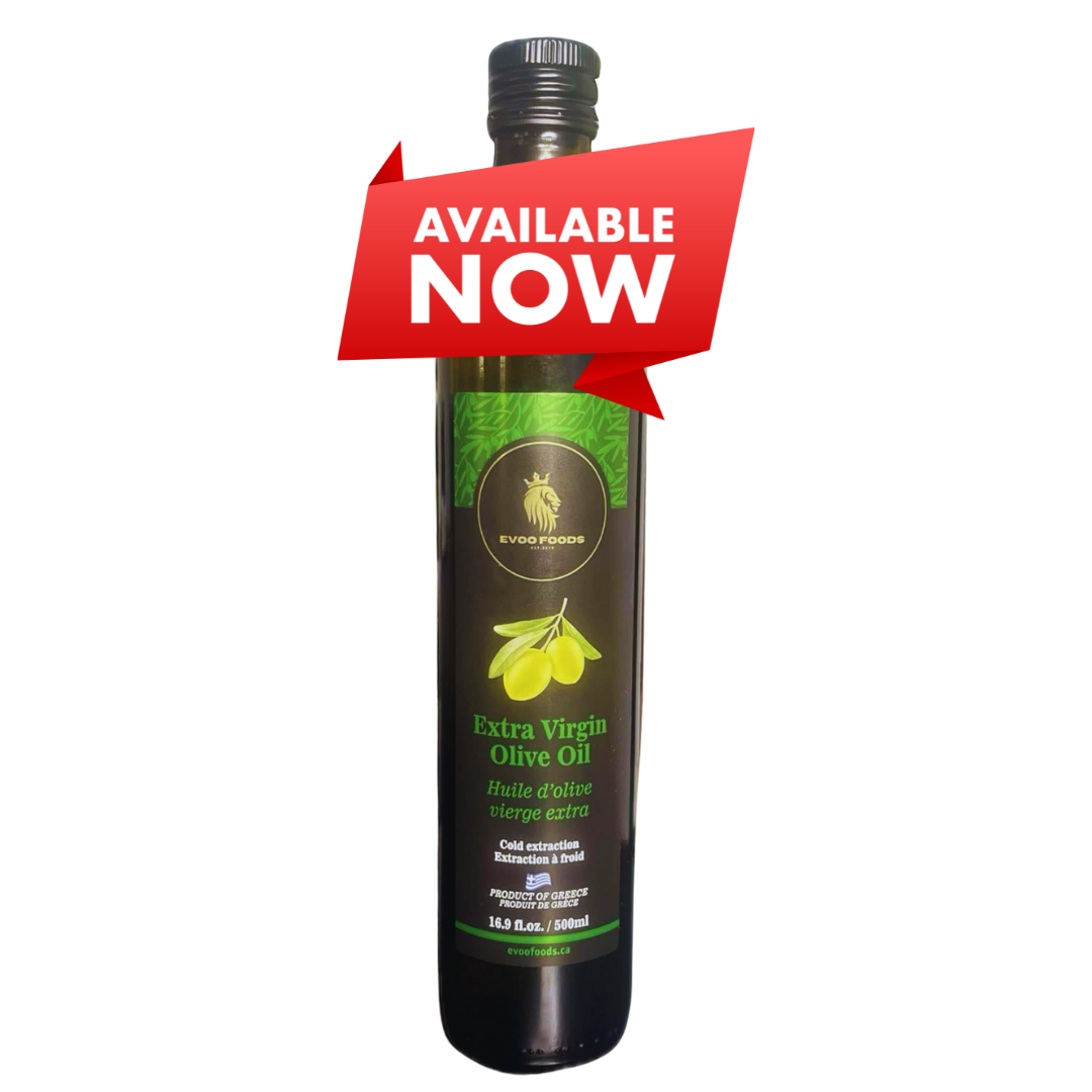 EVOO Foods Extra Virgin Olive Oil – Cold Pressed Product of Greece – 500 ml