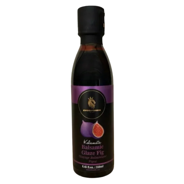 Kalamata balsamic glaze fig bottle.