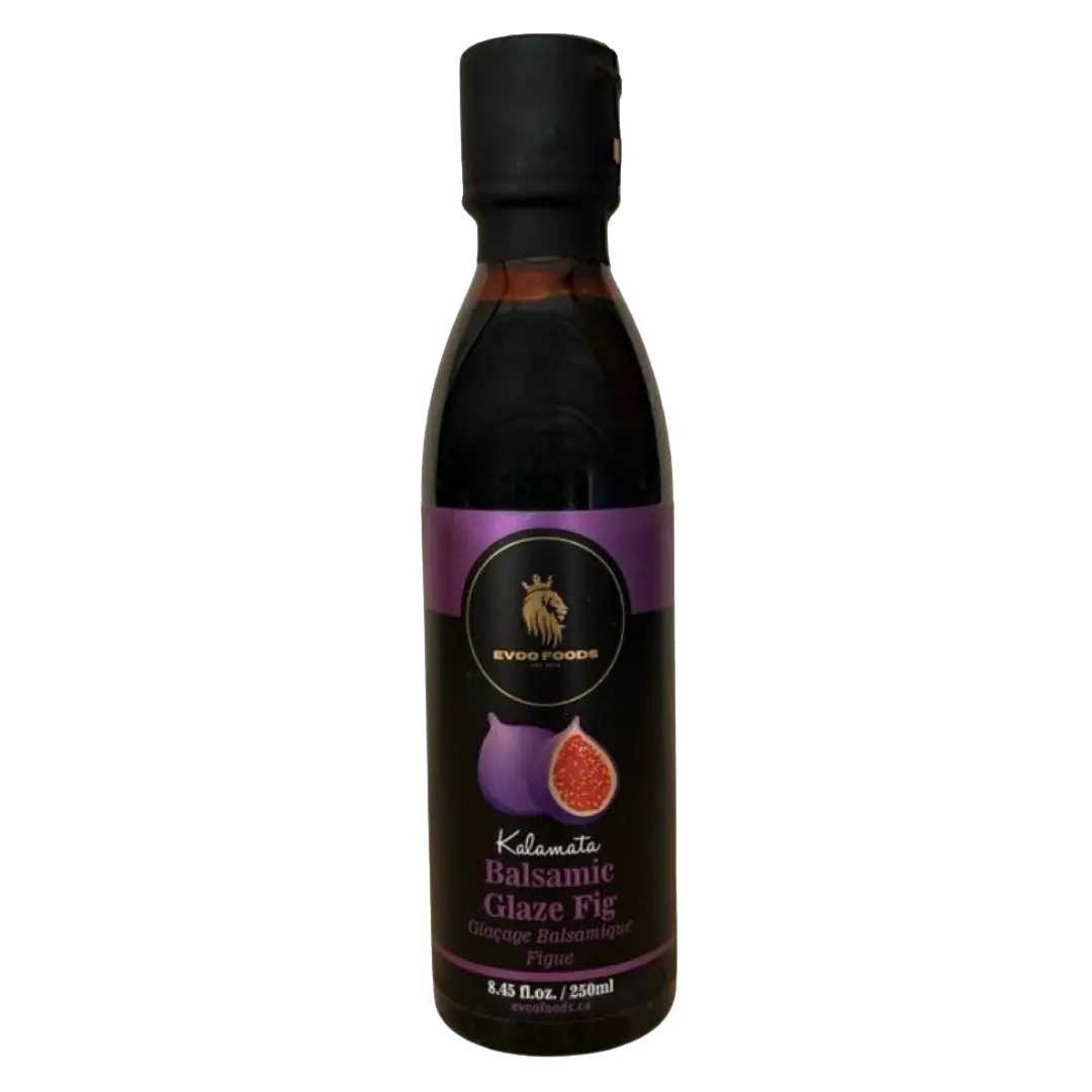 Kalamata balsamic glaze fig bottle.