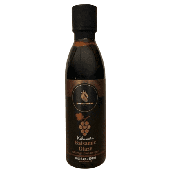 Kalamata balsamic glaze bottle.