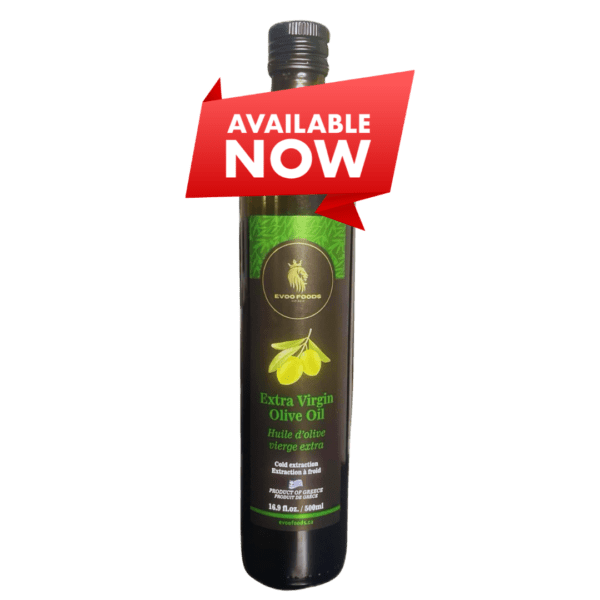 EVOO Foods Extra Virgin Olive Oil - Cold Pressed Product of Greece - 500 ml